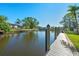 Private dock offering convenient water access at 608 69Th W Ave, Bradenton, FL 34207