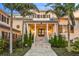 Elegant entryway with stone steps leading to a double front door at 641 Key Royale Dr, Holmes Beach, FL 34217