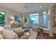 Relaxing sitting room with water views and comfortable seating at 641 Key Royale Dr, Holmes Beach, FL 34217