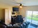 Home office with desk, seating, and exterior access at 9923 Manatee W Ave # 4, Bradenton, FL 34209