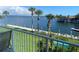 Breathtaking water views and lush tropical landscaping from balcony at 9923 Manatee W Ave # 4, Bradenton, FL 34209