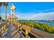 Scenic boardwalk with water views and clock tower at 12939 Seasong Ter, Bradenton, FL 34211