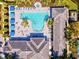 Overhead view of a refreshing community pool at 12939 Seasong Ter, Bradenton, FL 34211