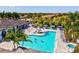 Aerial view of community pool with surrounding lounge area at 12939 Seasong Ter, Bradenton, FL 34211