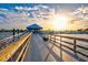 Quiet wooden dock with sunset view at 12939 Seasong Ter, Bradenton, FL 34211