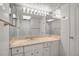 Bathroom vanity with double sinks and marble countertop at 1460 Landings Cir # 51, Sarasota, FL 34231