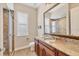 Small bathroom with single vanity and shower/tub combo at 1607 Landfall Dr, Nokomis, FL 34275