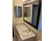 Bathroom with vanity, sink, and large mirror at 4042 Kingsfield Dr, Parrish, FL 34219