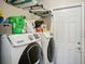 Laundry room with washer, dryer, and overhead storage at 716 46Th E St, Bradenton, FL 34208