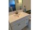 Bathroom vanity with single sink and ample storage at 109 Tortuga Dr, Nokomis, FL 34275