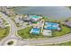 Aerial view of community amenities including pool, tennis, and pickleball courts at 17923 Polo Trl, Bradenton, FL 34211