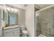 Clean bathroom with single vanity, toilet, and shower at 17923 Polo Trl, Bradenton, FL 34211