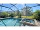 Enjoy the screened-in pool and spa with backyard view at 17923 Polo Trl, Bradenton, FL 34211
