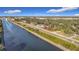 Aerial view of waterfront property with bike path at 2030 Faun Rd, Venice, FL 34293