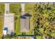 Single-story home's roofline and backyard visible from above at 2179 W Price Blvd, North Port, FL 34286