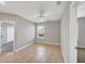 Bright bedroom with tile flooring and ceiling fan at 2179 W Price Blvd, North Port, FL 34286