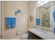 Bathroom with single vanity and walk-in shower at 1014 Overlook Ct, Bradenton, FL 34208