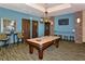 Well-equipped game room with pool table and bar area at 1014 Overlook Ct, Bradenton, FL 34208