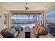 Enjoy this relaxing screened-in patio with a pool and fire pit at 1014 Overlook Ct, Bradenton, FL 34208