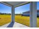 Spacious backyard with covered patio and pond view at 148 Whiteland Bnd, Nokomis, FL 34275