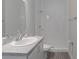 Clean bathroom with shower and single vanity at 16128 67Th E Ct, Parrish, FL 34219
