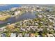 Aerial view showcasing the property's location near the water at 210 20Th W St, Bradenton, FL 34205