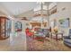 Open living room showcasing high ceilings and kitchen views at 4211 Palacio Dr, Sarasota, FL 34238
