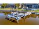 Private boat lift on the waterfront at 5403 Tidewater Preserve Blvd, Bradenton, FL 34208