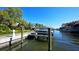 Private boat dock with lift and access to waterway at 5911 Midnight Pass Rd # 504, Sarasota, FL 34242