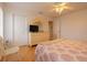 Comfortable bedroom with a queen-size bed and plenty of closet space at 796 Jacaranda Rd, Anna Maria, FL 34216