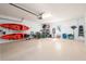 Garage with kayaks, bikes and other recreational items at 796 Jacaranda Rd, Anna Maria, FL 34216