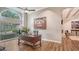Bright home office with hardwood floors and large window at 1598 Oak N Cir, Sarasota, FL 34232