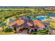 Aerial view of community amenities including pool and clubhouse at 16528 Berwick Ter, Bradenton, FL 34202