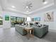 Open concept living area with comfortable sofas and access to the pool area at 16528 Berwick Ter, Bradenton, FL 34202