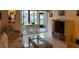 Living room with patio view and access to outdoor space at 2609 Woodgate Ln # K4, Sarasota, FL 34231