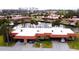 Top-down view of canal-front property with private boat dock at 4104 Catalina Dr, Bradenton, FL 34210