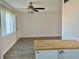 Kitchen with butcher block island and white cabinets at 4480 Ironwood Cir # 218A, Bradenton, FL 34209