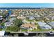 Aerial view of canal-front homes and lush landscaping at 4712 Compass Dr, Bradenton, FL 34208