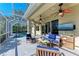 Screened patio with pool view and outdoor furniture at 4712 Compass Dr, Bradenton, FL 34208