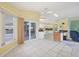 Kitchen with breakfast nook and view of the pool area at 6001 Cedarwood Ln, Bradenton, FL 34203