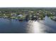 Aerial view of waterfront property and neighborhood at 703 32Nd Street E Ct, Bradenton, FL 34208