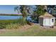 Large backyard with a waterfront shed at 703 32Nd Street E Ct, Bradenton, FL 34208