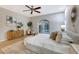 Main bedroom with a king-size bed and access to the lanai at 7800 18Th W Ave, Bradenton, FL 34209