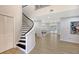 Modern curved staircase leading to the upper level at 7800 18Th W Ave, Bradenton, FL 34209
