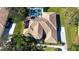 Bird's eye view of the house, highlighting the backyard, pool, and surrounding trees at 8532 Eagle Preserve Way, Sarasota, FL 34241