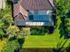 Overhead view of a home's pool and enclosure at 14707 Secret Harbor Pl, Lakewood Ranch, FL 34202