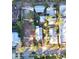 Aerial view of property and surrounding lots at 1667 Laurel St, Sarasota, FL 34236