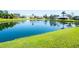 Scenic pond view with lush landscaping and homes at 3888 Shady Brook Ln, Sarasota, FL 34243