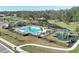 Aerial view of community pool and playground at 6107 116Th E Ave, Parrish, FL 34219