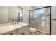 Clean bathroom with single vanity and shower at 10142 Crystal Isles Cir, Sarasota, FL 34241